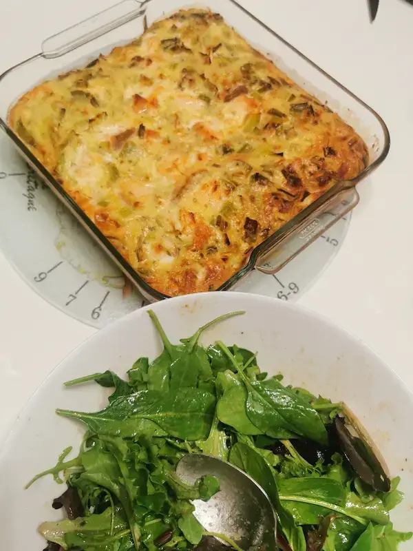 Recette – Flan Saumon Poireaux